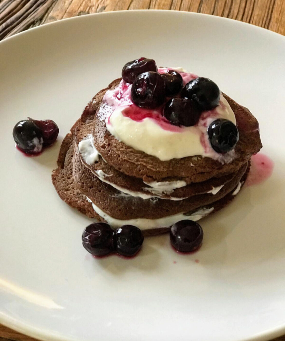 Flourless chocolate pancakes Flourless chocolate pancakes