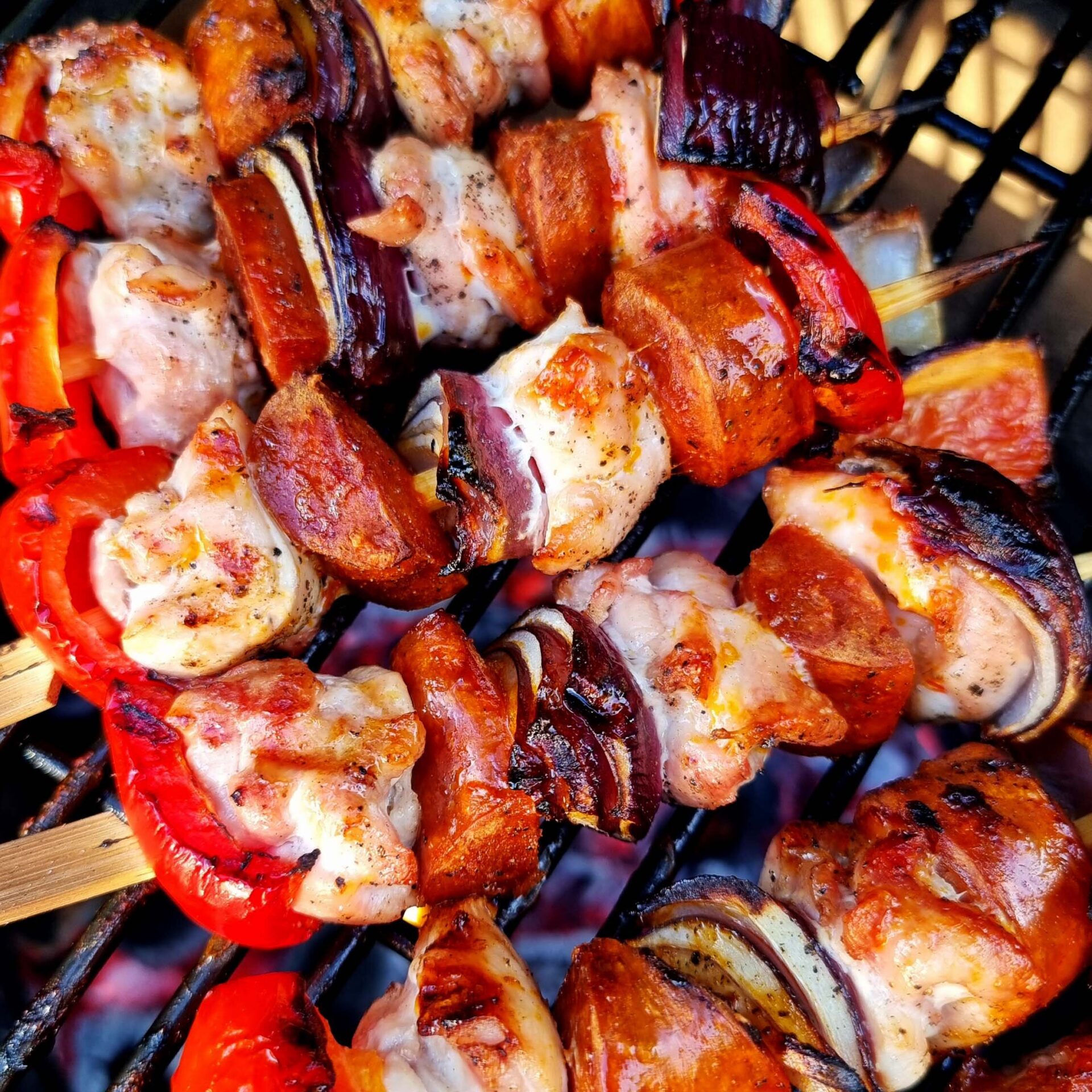 BBQ Chicken & Chorizo Skewers Chicken Recipe