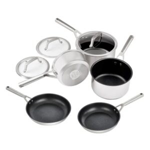 Exclusive Ninja ZEROSTICK Stainless Steel Cookware Bundle - 5-Piece Set