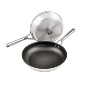 Ninja ZEROSTICK Stainless Steel 2-Piece Frying Pan Set (24cm/28cm) - C62200UK