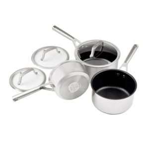 Ninja ZEROSTICK Stainless Steel 3-Piece Pan Set - C63000UK