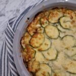 Courgette, Feta & Leek Gratin With Caper Berry Salsa