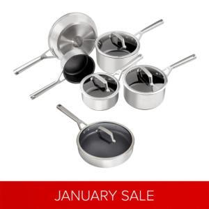 Exclusive Ninja ZEROSTICK Stainless Steel Cookware Bundle - 6-Piece Set