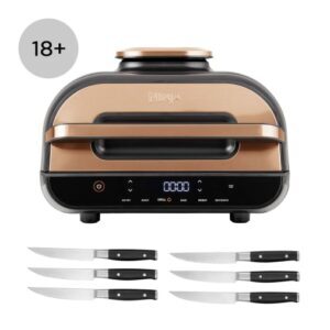 Ninja Foodi Exclusive Health Grill and Steak Knives Bundle - AG551DBSTEAK