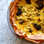 Broccoli, Cottage Cheese and Red Pesto Quiche