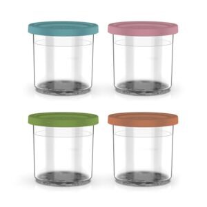 Ninja Ice Cream Maker Dessert Tubs with Coloured Lids (Set of 4)