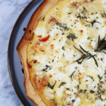 Camembert, Goat's Cheese & Tomato Tart.