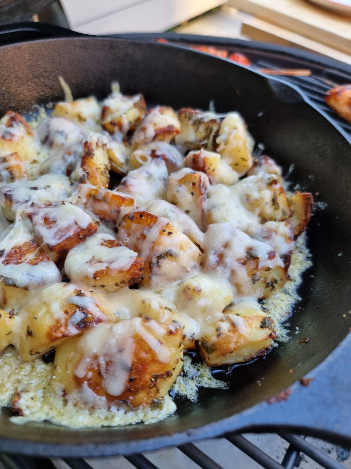 BBQ Roasted Sage, Garlic and Parmesan Cheese Potatoes