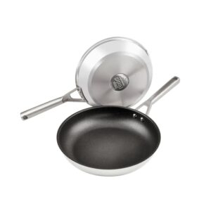 Ninja ZEROSTICK Stainless Steel 2-Piece Frying Pan Set (20cm/26cm) - C62100UK