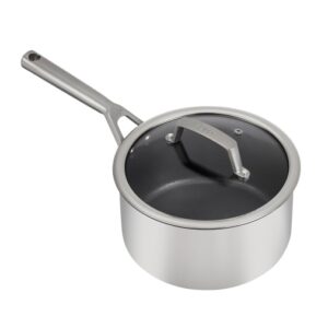 Ninja ZEROSTICK Stainless Steel 20cm Saucepan with Lid - C60220UK