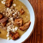 Leek Pumpkin and Cauliflower Soup With Feta and Za'atar