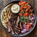 Egyptian-Inspired Smoked Brisket With Sumac Onions And Fresh Salata Baladi