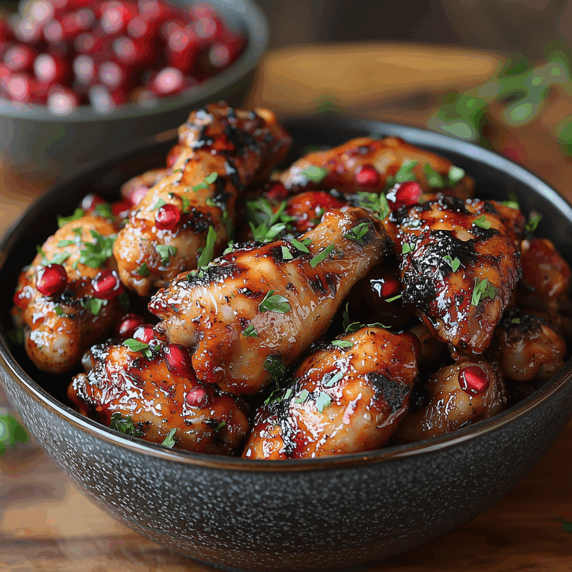 Lebanese Pomegranate Chicken Wings Lebanese Pomegranate Chicken Wings
