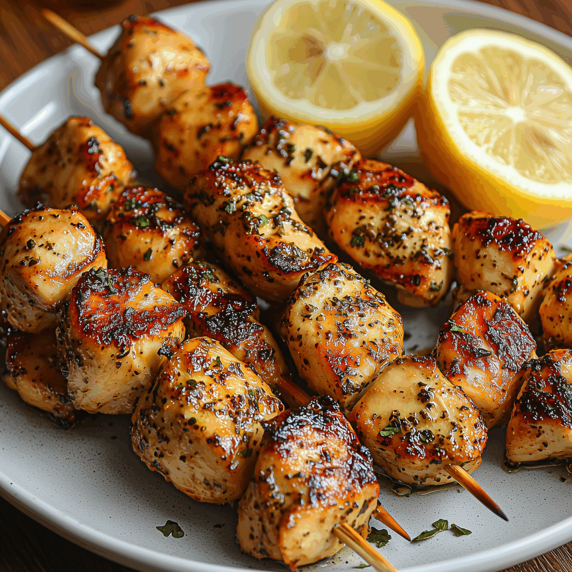 Mediterranean Lemon & Oregano Chicken Skewers Mediterranean Lemon & Oregano Chicken Skewers