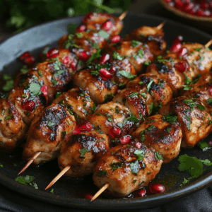 Pomegranate Molasses Chicken Skewers – Middle Eastern Style