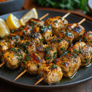 Zesty Chimichurri Chicken Skewers – Argentinian-Style