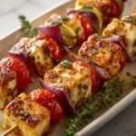 Greek Lemon And Oregano Halloumi Skewers