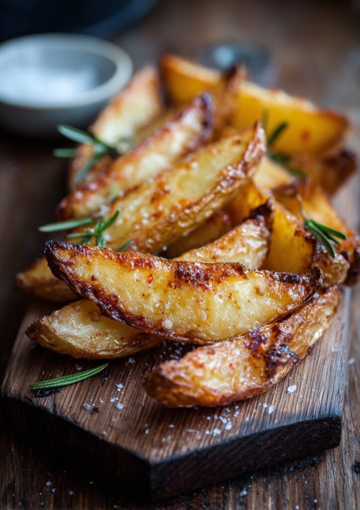 Crispy BBQ Potato Wedges with Rosemary and Garlic