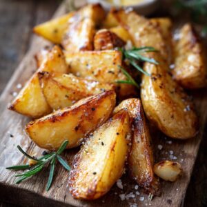 Crispy BBQ Potato Wedges with Rosemary and Garlic