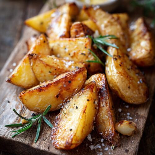 Crispy BBQ Potato Wedges with Rosemary and Garlic