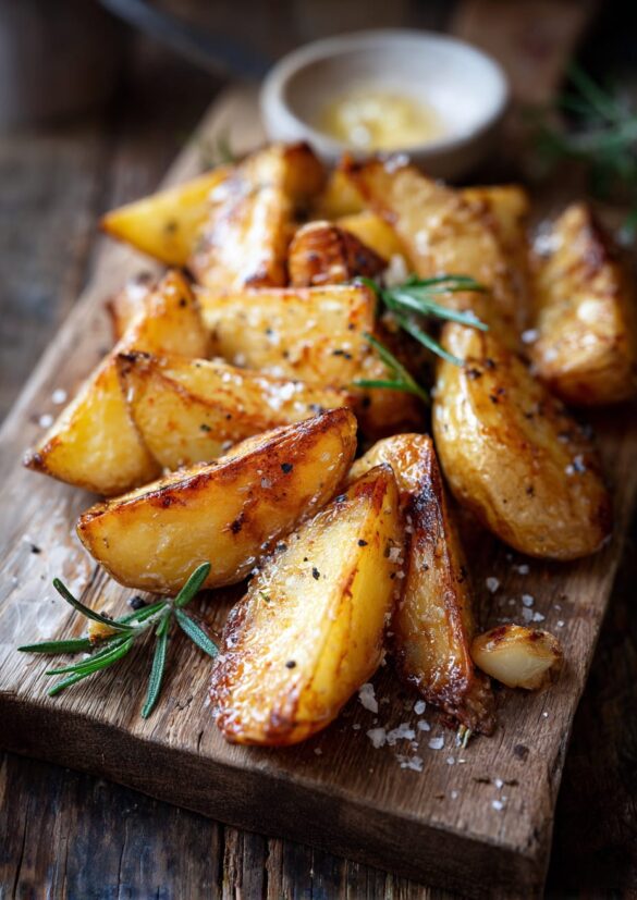 Crispy BBQ Potato Wedges with Rosemary and Garlic