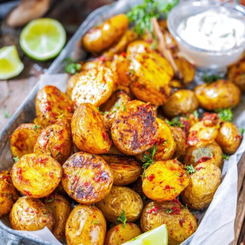 Spicy Chilli Roast Potatoes with Garlic and Smoked Paprika