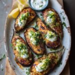 Baked Aubergines with Preserved Lemons and Mint Yoghurt