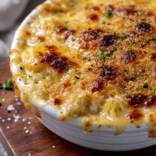 Creamy Leek and Mustard Gratin