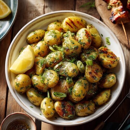 Herby Lemon and Spring Onion New Potatoes for the BBQ
