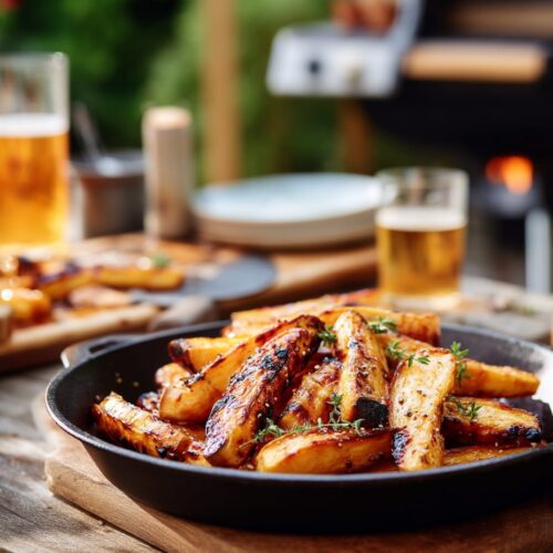 Honey-Glazed Roasted Parsnips with Thyme and Black Pepper