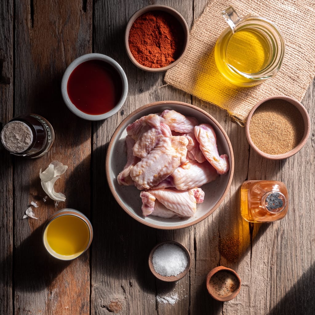 Air Fryer Honey BBQ Chicken Wings Ingredients