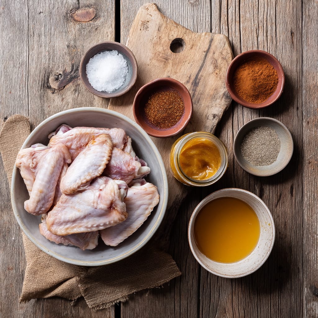 Classic Oven-Baked Honey BBQ Wings Ingredients
