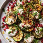 Courgettes with Za’atar, Roasted Garlic, and Labneh