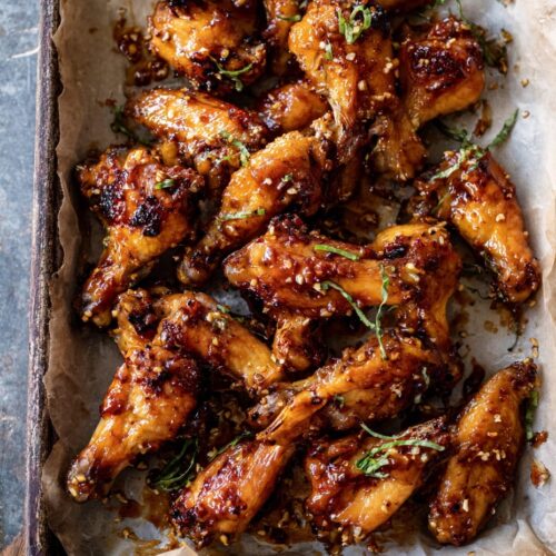 Crispy Oven-Baked Honey BBQ Wings with Garlic