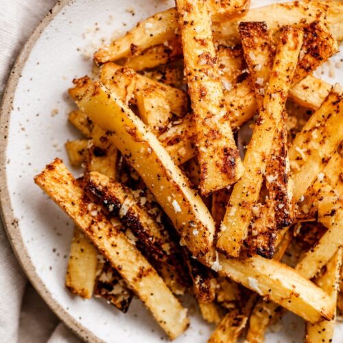 Crispy roast parsnips with parmesan crust