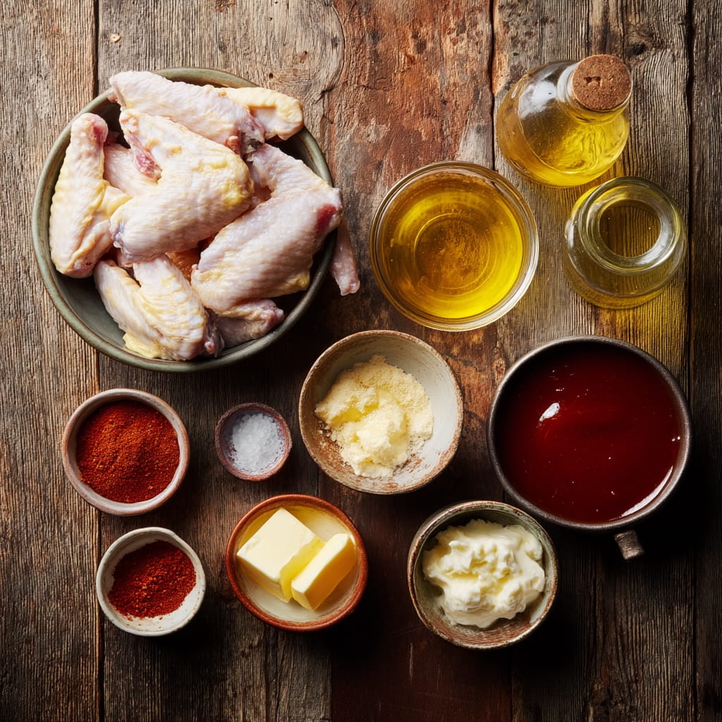 Extra Sticky Honey BBQ Wings with Garlic Butter Ingredients