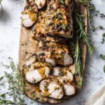 Herb-crusted Pork Loin with Mustard and Honey Glaze