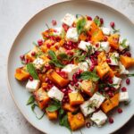 Pumpkin and Feta Salad with Pomegranate and Mint