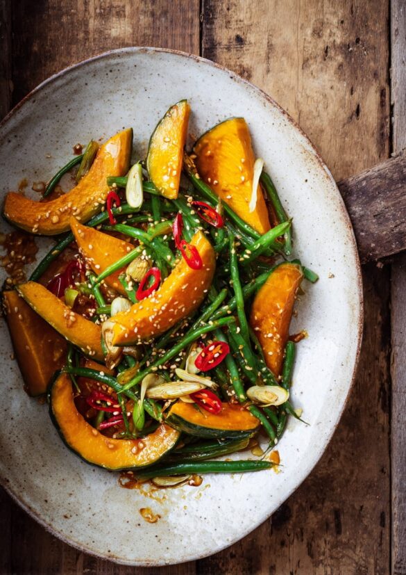 Pumpkin and Green Bean Stir-Fry