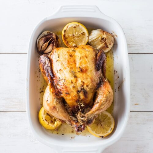 Roast Chicken with Garlic and Lemon