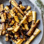 Roasted parsnips with balsamic glaze