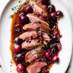 Seared Duck Breast with Red Wine and Cherries