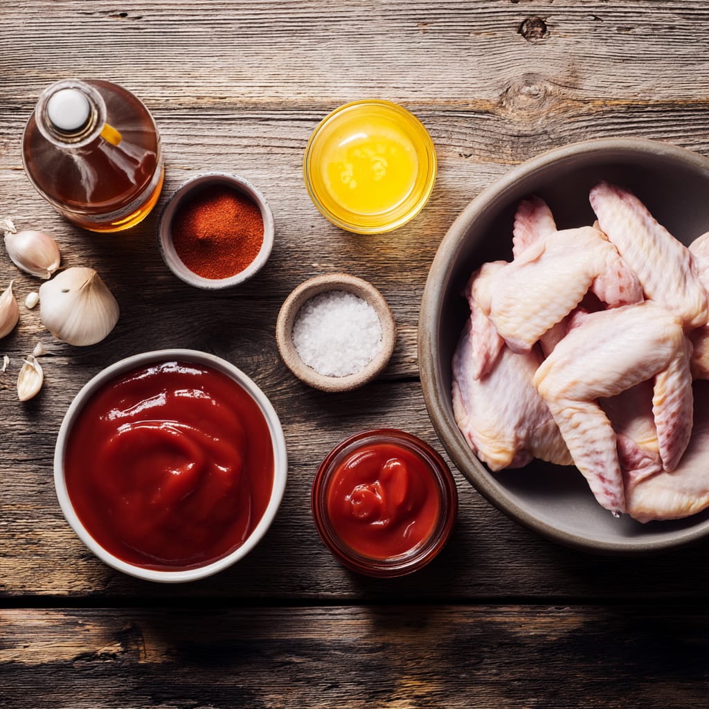 Slow Cooker Honey BBQ Wings with a Sticky Glaze Ingredients