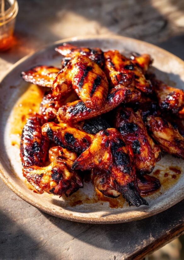 Smoky Grilled Honey BBQ Chicken Wings