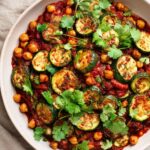 Spiced Courgettes with Harissa and Chickpeas