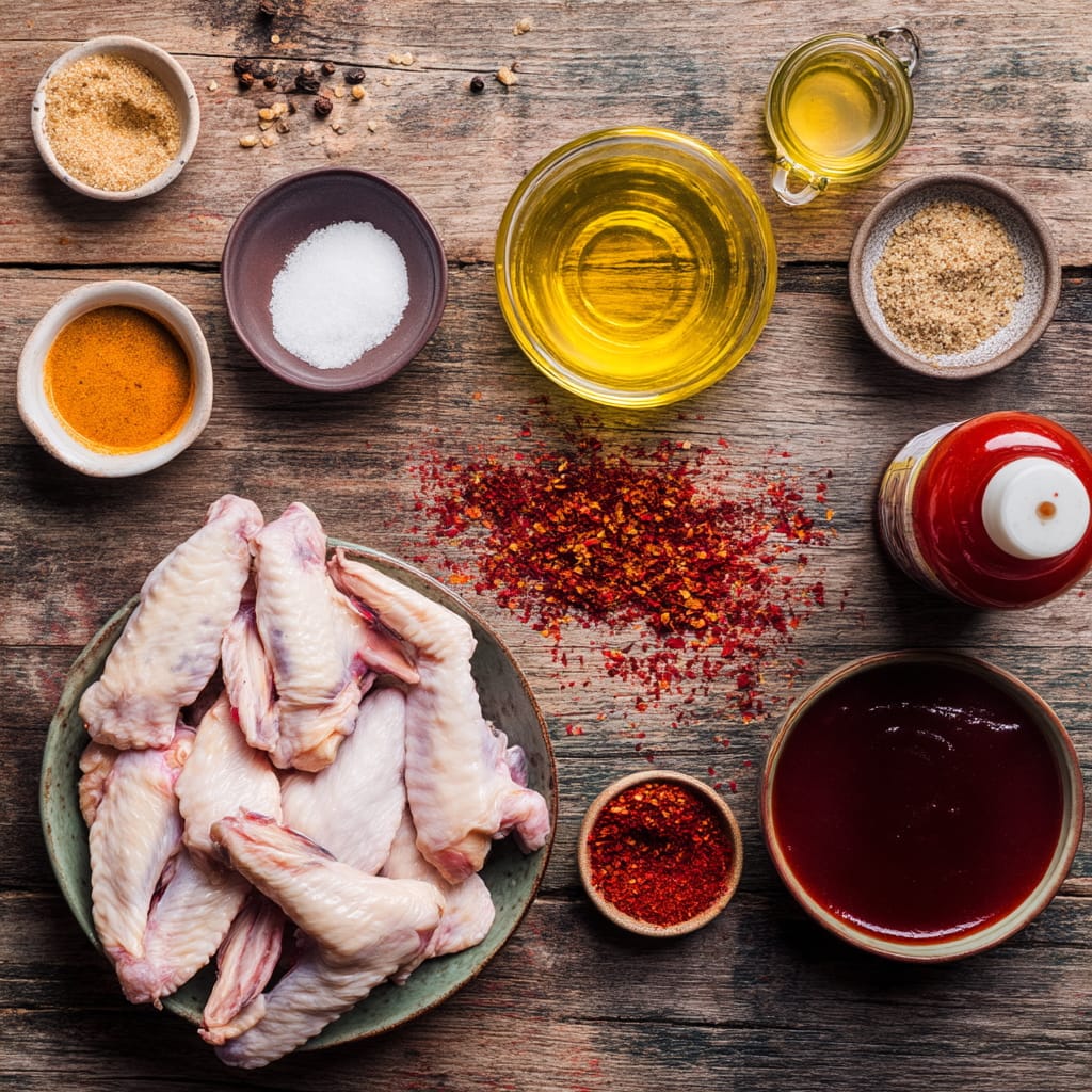 Spicy Honey BBQ Chicken Wings with Chilli Kick Ingredients