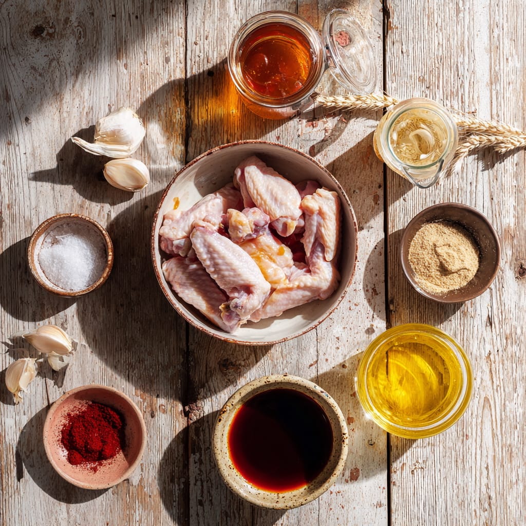 Sticky Honey BBQ Chicken Wings for Summer Picnics Ingredients