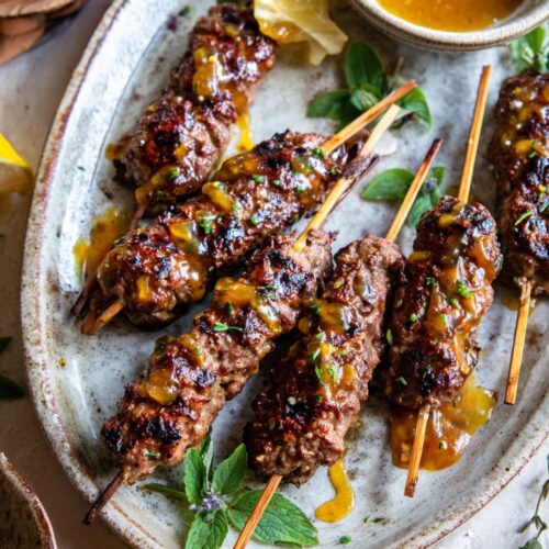 African Lamb Koftas with Apricot Glaze