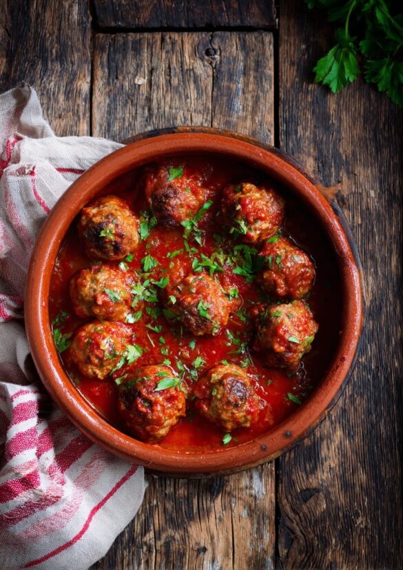 Classic Spanish Albondigas In Tomato Sauce Recipe