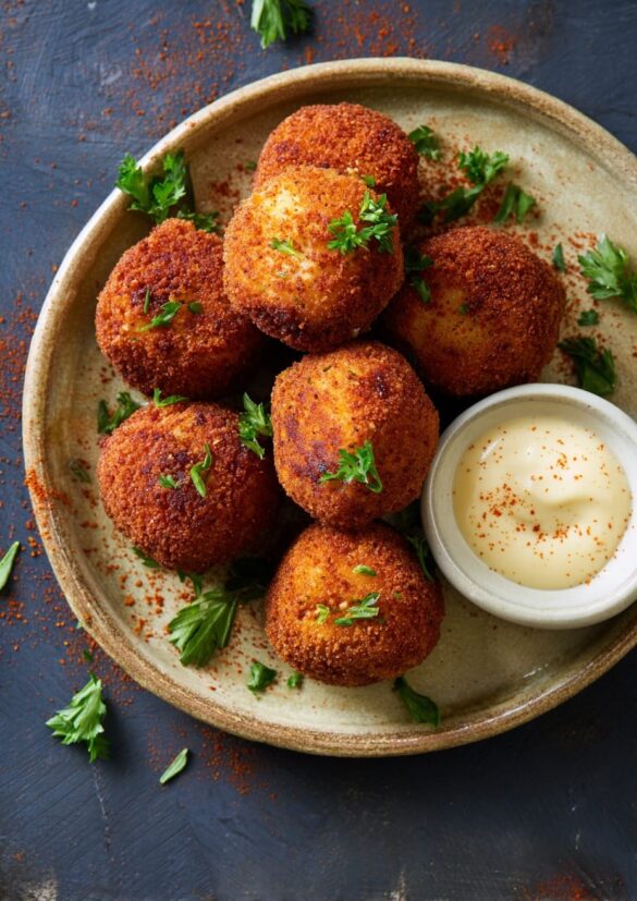 Crispy Manchego Cheese Croquettes with Smoked Paprika